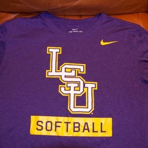 Purple Nike LSU Softball Shirt (Lg)